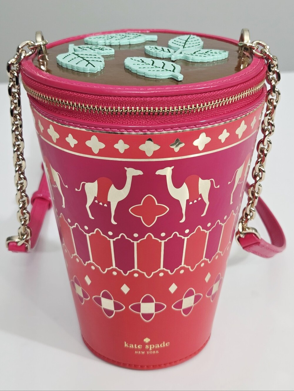 RARE KATE SPADE NEW YORK FULL PLUME TEA GLASS CROSSBODY BAG